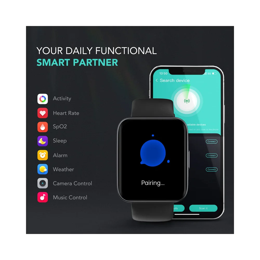 SKG Smart Watch Make/Answer Call for Men Women, GPS Fitness Tracker - Image 2